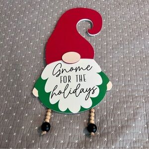 Festive Gnome Wooden Holiday Wall Decor - Gnome for the Holidays
